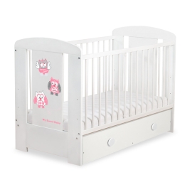 Baby cot bed 120x60cm Owls with drawer MAXI