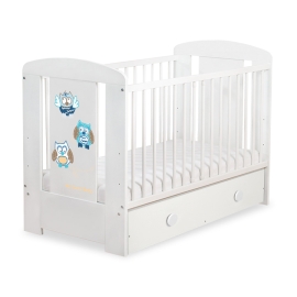 Baby cot bed 120x60cm Owls with drawer MAXI
