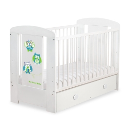 Baby cot bed 120x60cm Owls with drawer MAXI
