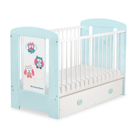 Baby cot bed 120x60cm Owls with drawer MAXI