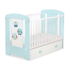 Baby cot bed 120x60cm Owls with drawer MAXI