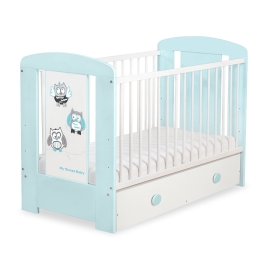 Baby cot bed 120x60cm Owls with drawer MAXI