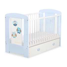 Baby cot bed 120x60cm Owls with drawer MAXI