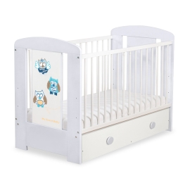Baby cot bed 120x60cm Owls with drawer MAXI