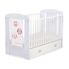 Baby cot bed 120x60cm Owls with drawer MAXI