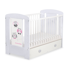 Baby cot bed 120x60cm Owls with drawer MAXI