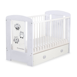 Baby cot bed 120x60cm Owls with drawer MAXI