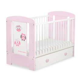 Baby cot bed 120x60cm Owls with drawer MAXI