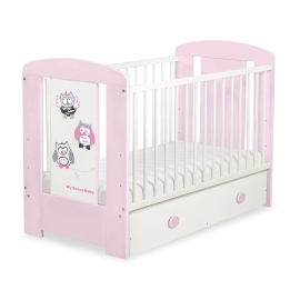 Baby cot bed 120x60cm Owls with drawer MAXI