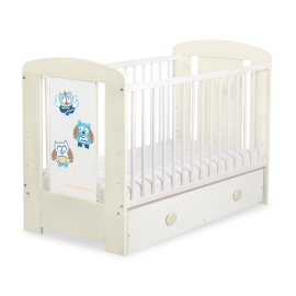 Baby cot bed 120x60cm Owls with drawer MAXI