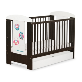 Baby cot bed 120x60cm Owls with drawer STANDARD