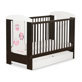 Baby cot bed 120x60cm Owls with drawer STANDARD