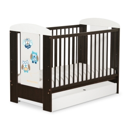 Baby cot bed 120x60cm Owls with drawer STANDARD