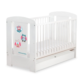 Baby cot bed 120x60cm Owls with drawer STANDARD