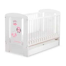 Baby cot bed 120x60cm Owls with drawer STANDARD