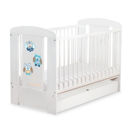Baby cot bed 120x60cm Owls with drawer STANDARD