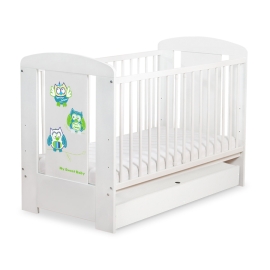 Baby cot bed 120x60cm Owls with drawer STANDARD