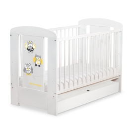 Baby cot bed 120x60cm Owls with drawer STANDARD