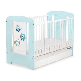 Baby cot bed 120x60cm Owls with drawer STANDARD