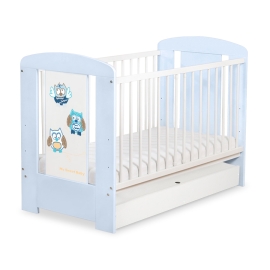 Baby cot bed 120x60cm Owls with drawer STANDARD
