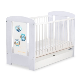 Baby cot bed 120x60cm Owls with drawer STANDARD