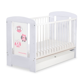 Baby cot bed 120x60cm Owls with drawer STANDARD