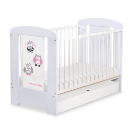 Baby cot bed 120x60cm Owls with drawer STANDARD