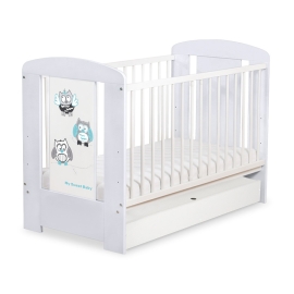 Baby cot bed 120x60cm Owls with drawer STANDARD