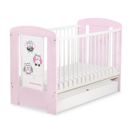 Baby cot bed 120x60cm Owls with drawer STANDARD
