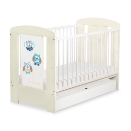 Baby cot bed 120x60cm Owls with drawer STANDARD