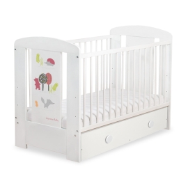 Baby cot bed 120x60cm Secret forest with drawer MAXI