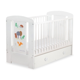 Baby cot bed 120x60cm Secret forest with drawer MAXI