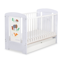 Baby cot bed 120x60cm Secret forest with drawer STANDARD