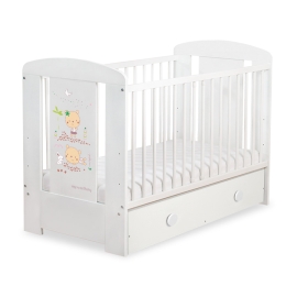 Baby cot bed 120x60cm Sweet bears with drawer MAXI