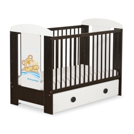 Baby cot bed 120x60cm Tedy Bear Barnaba with drawer MAXI