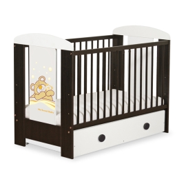 Baby cot bed 120x60cm Tedy Bear Barnaba with drawer MAXI