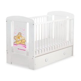 Baby cot bed 120x60cm Tedy Bear Barnaba with drawer MAXI