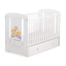 Baby cot bed 120x60cm Tedy Bear Barnaba with drawer MAXI