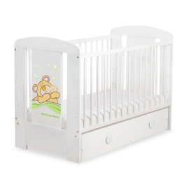 Baby cot bed 120x60cm Tedy Bear Barnaba with drawer MAXI