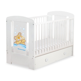 Baby cot bed 120x60cm Tedy Bear Barnaba with drawer MAXI