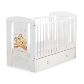 Baby cot bed 120x60cm Tedy Bear Barnaba with drawer MAXI
