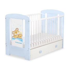 Baby cot bed 120x60cm Tedy Bear Barnaba with drawer MAXI