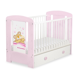 Baby cot bed 120x60cm Tedy Bear Barnaba with drawer MAXI