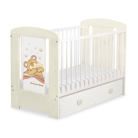 Baby cot bed 120x60cm Tedy Bear Barnaba with drawer MAXI