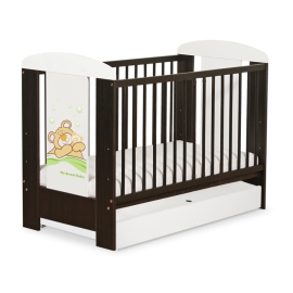 Baby cot bed 120x60cm Tedy Bear Barnaba with drawer STANDARD