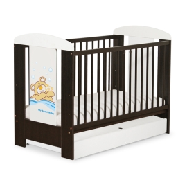 Baby cot bed 120x60cm Tedy Bear Barnaba with drawer STANDARD