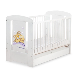 Baby cot bed 120x60cm Tedy Bear Barnaba with drawer STANDARD