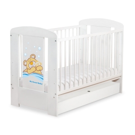 Baby cot bed 120x60cm Tedy Bear Barnaba with drawer STANDARD