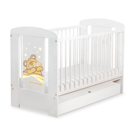 Baby cot bed 120x60cm Tedy Bear Barnaba with drawer STANDARD