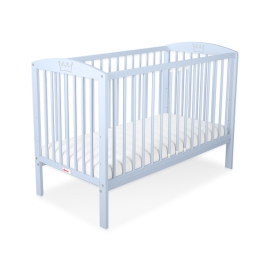 Baby cot bed 120x60cm with crown no. 5006-03- blue
